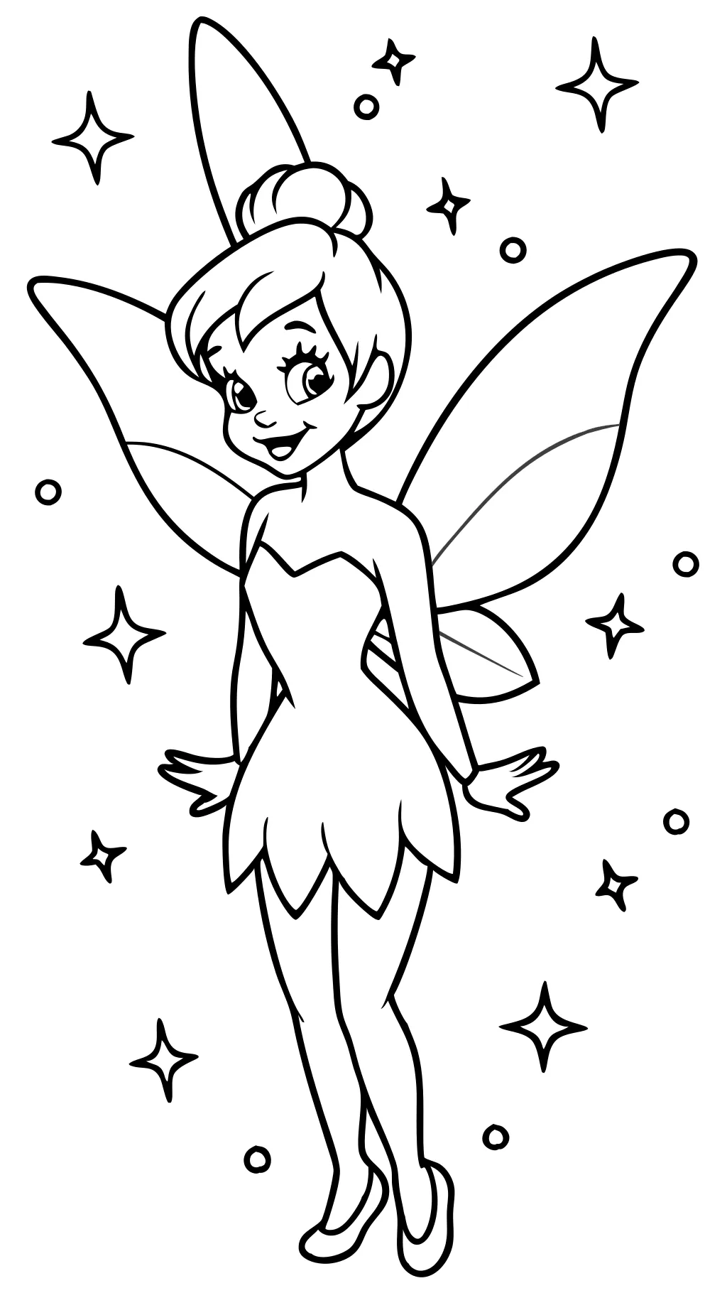 página de color tinkerbell